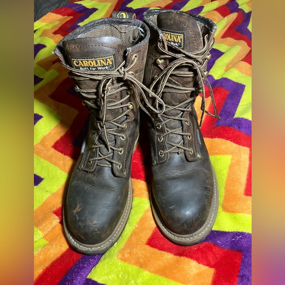 Carolina CA9821 Steel Toe Elm Leather Work Logger Waterproof Men’s Boots 8.5 - Picture 4 of 10